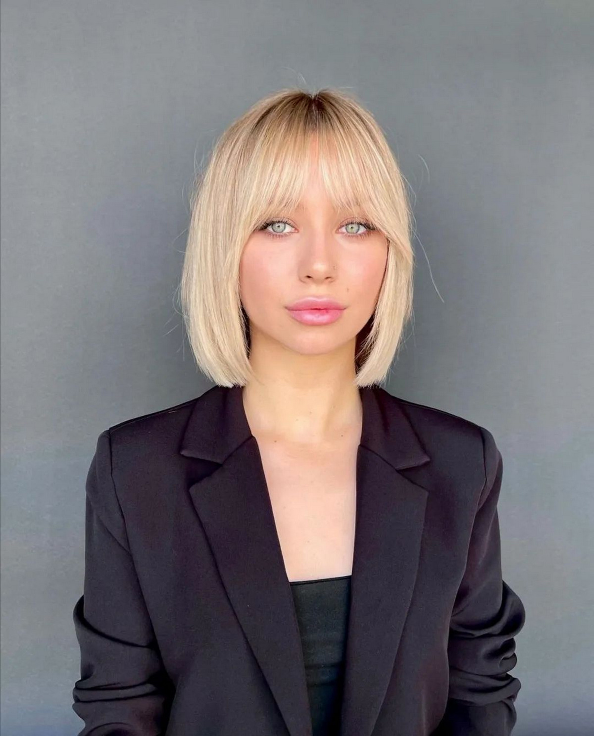 Blunt Bob And Bangs