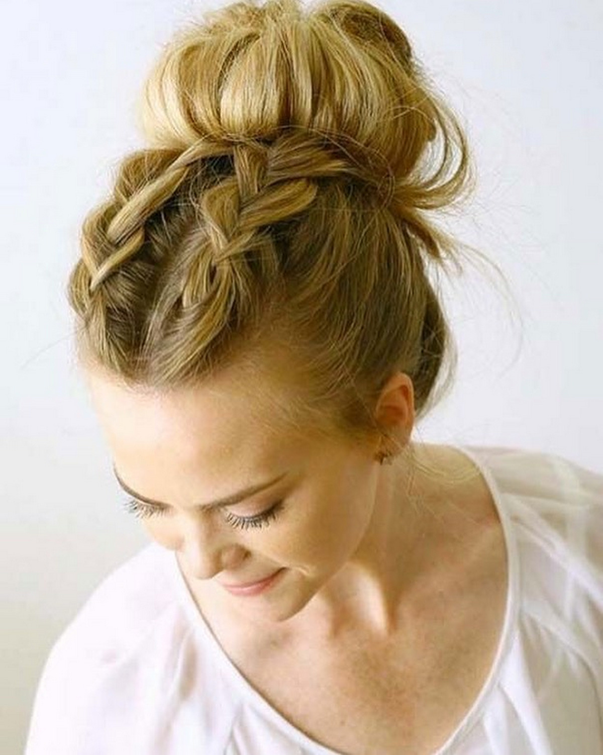 Double Dutch Braid Top Knot