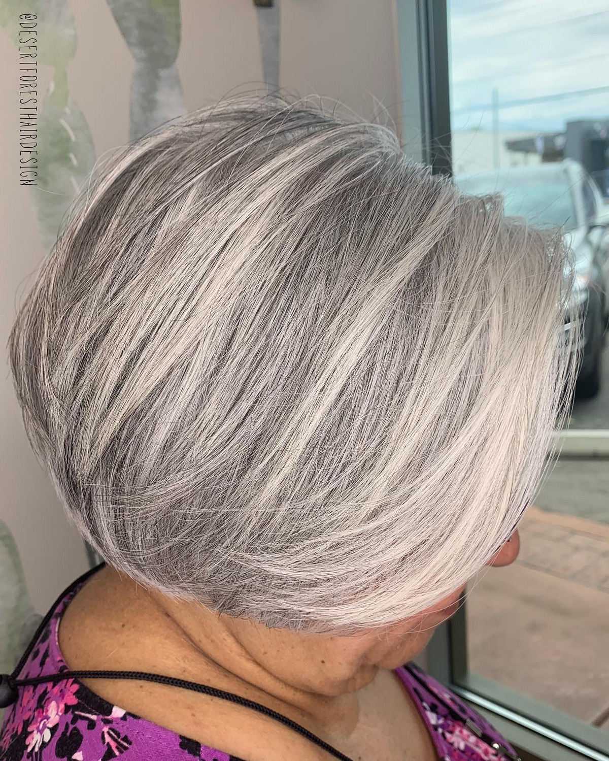 Gorgeous Gray Bob With Swoopy Layers