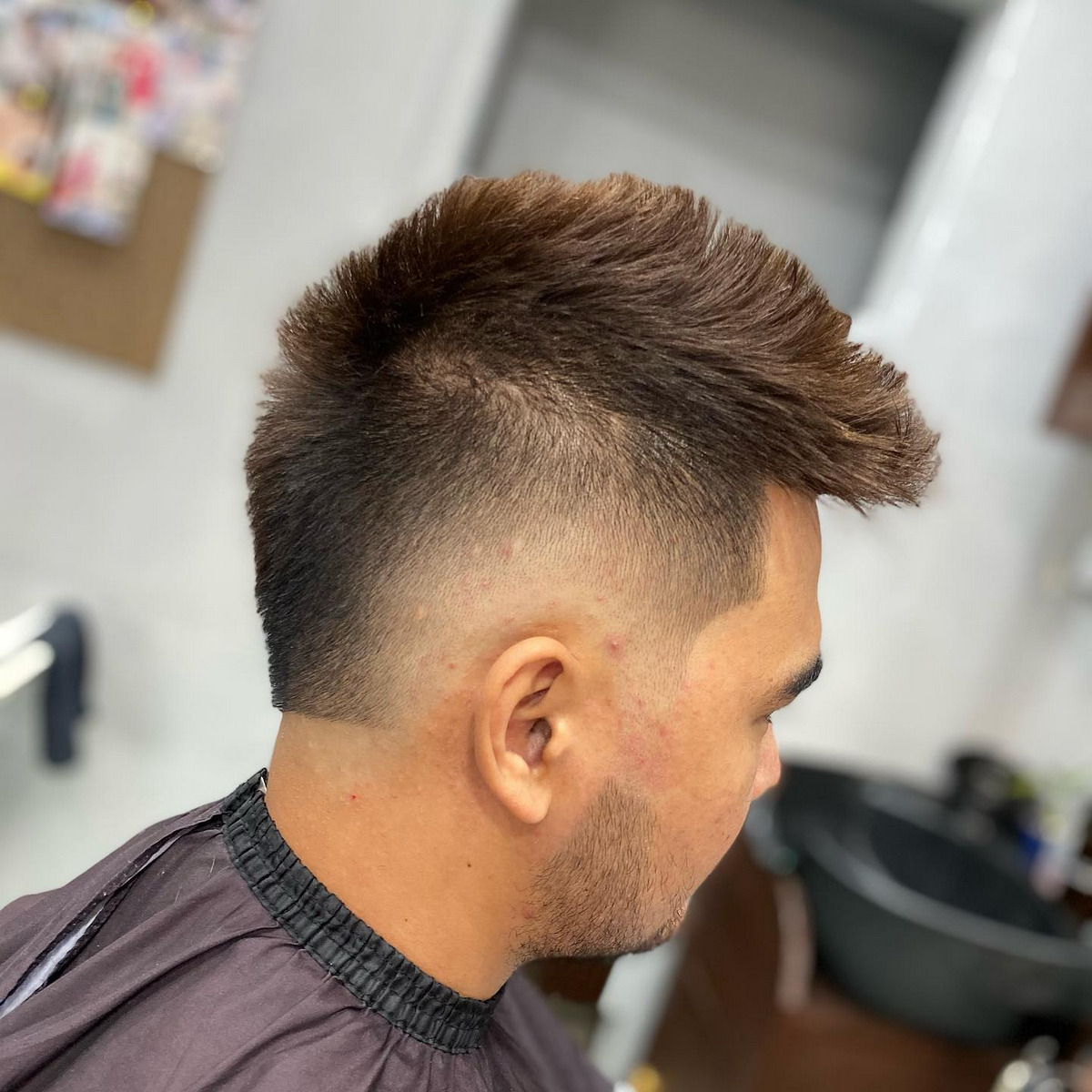 Shaved Temple Slits Mohawk