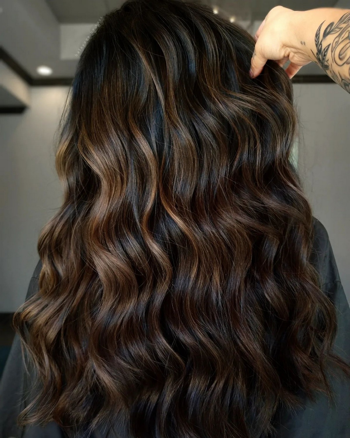 Dark Brown Hair With Caramel Highlights