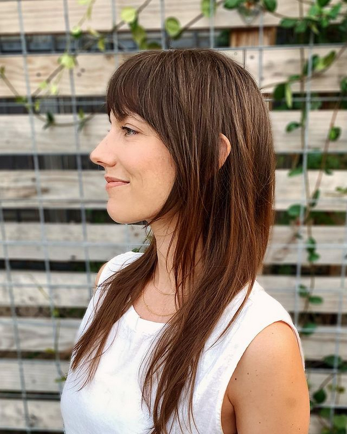 Face-Framing Bangs for Long Hair