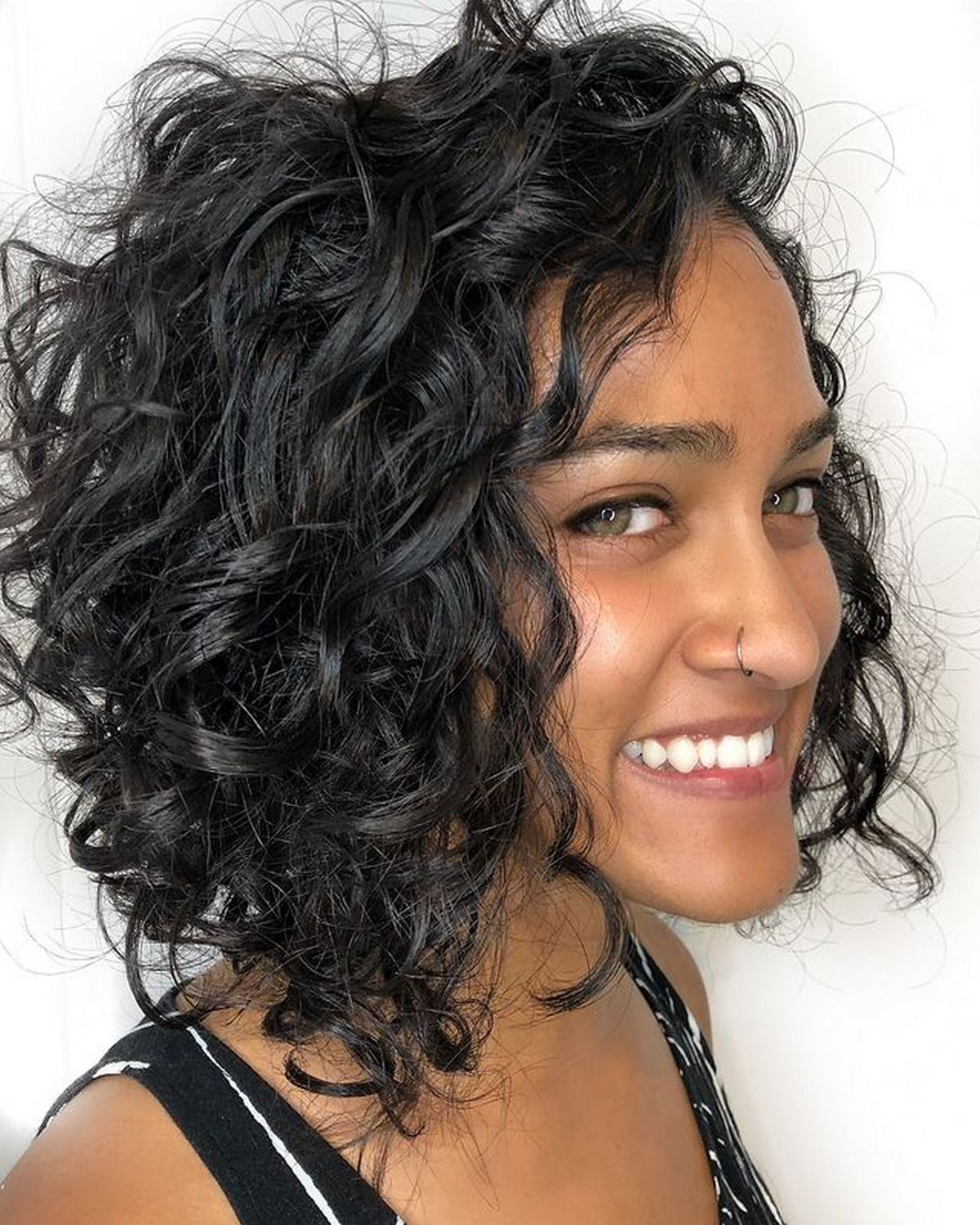 Messy Curly Bob