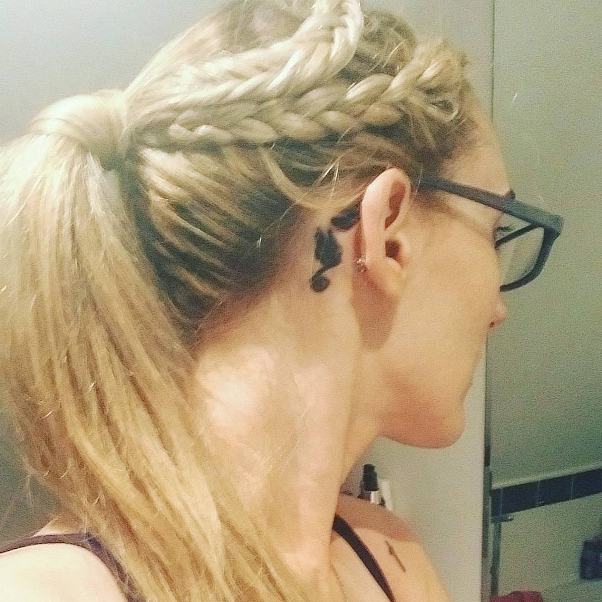 Side Ponytail With Twisted Braid