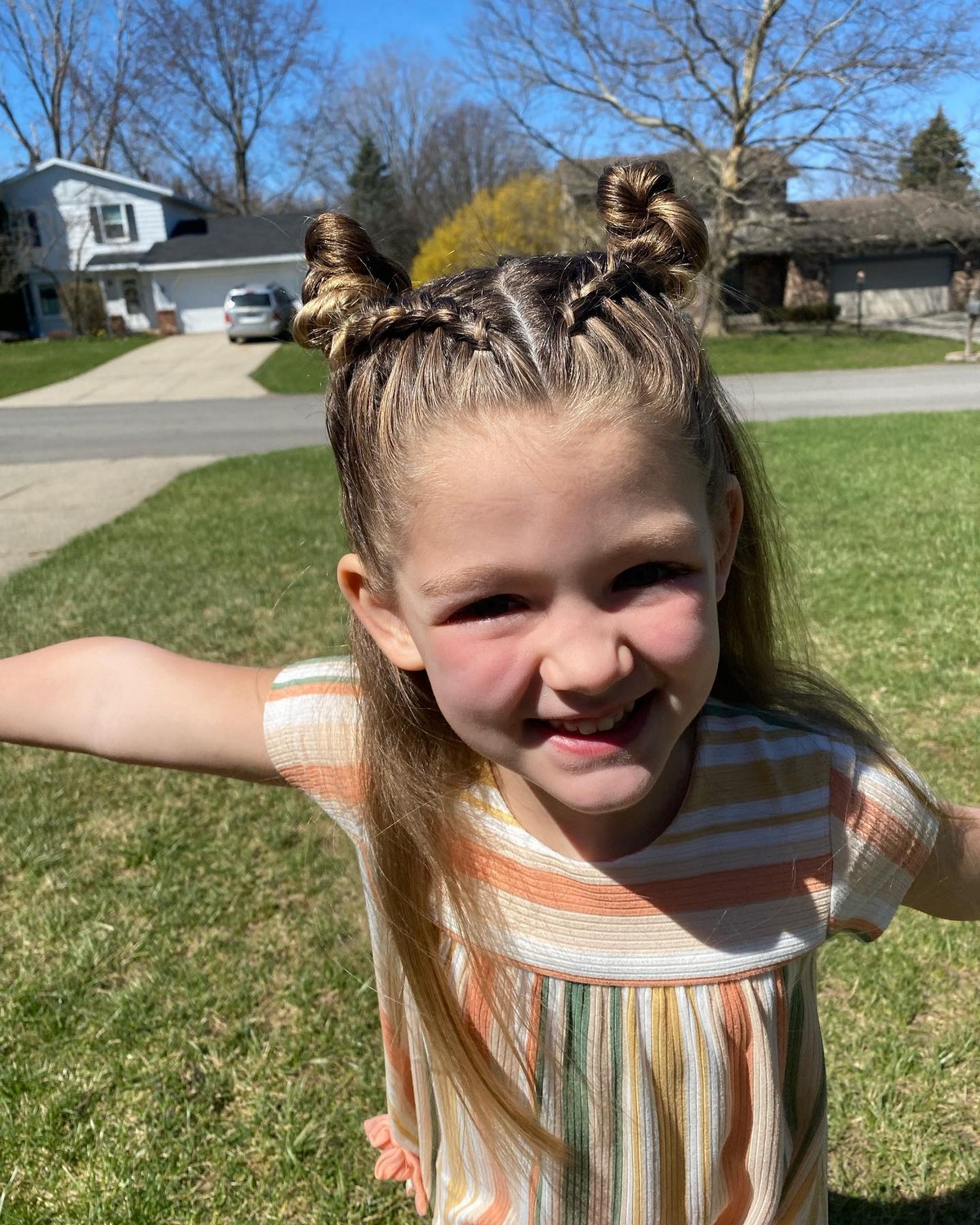 Two Small Bunny Ears Braids