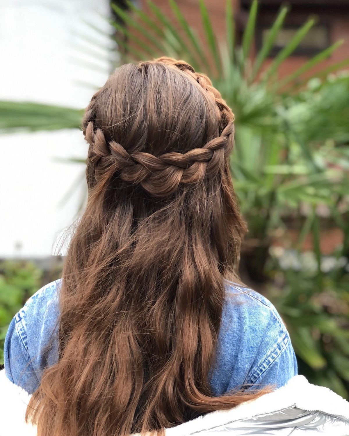 Half-Up Crown Braid