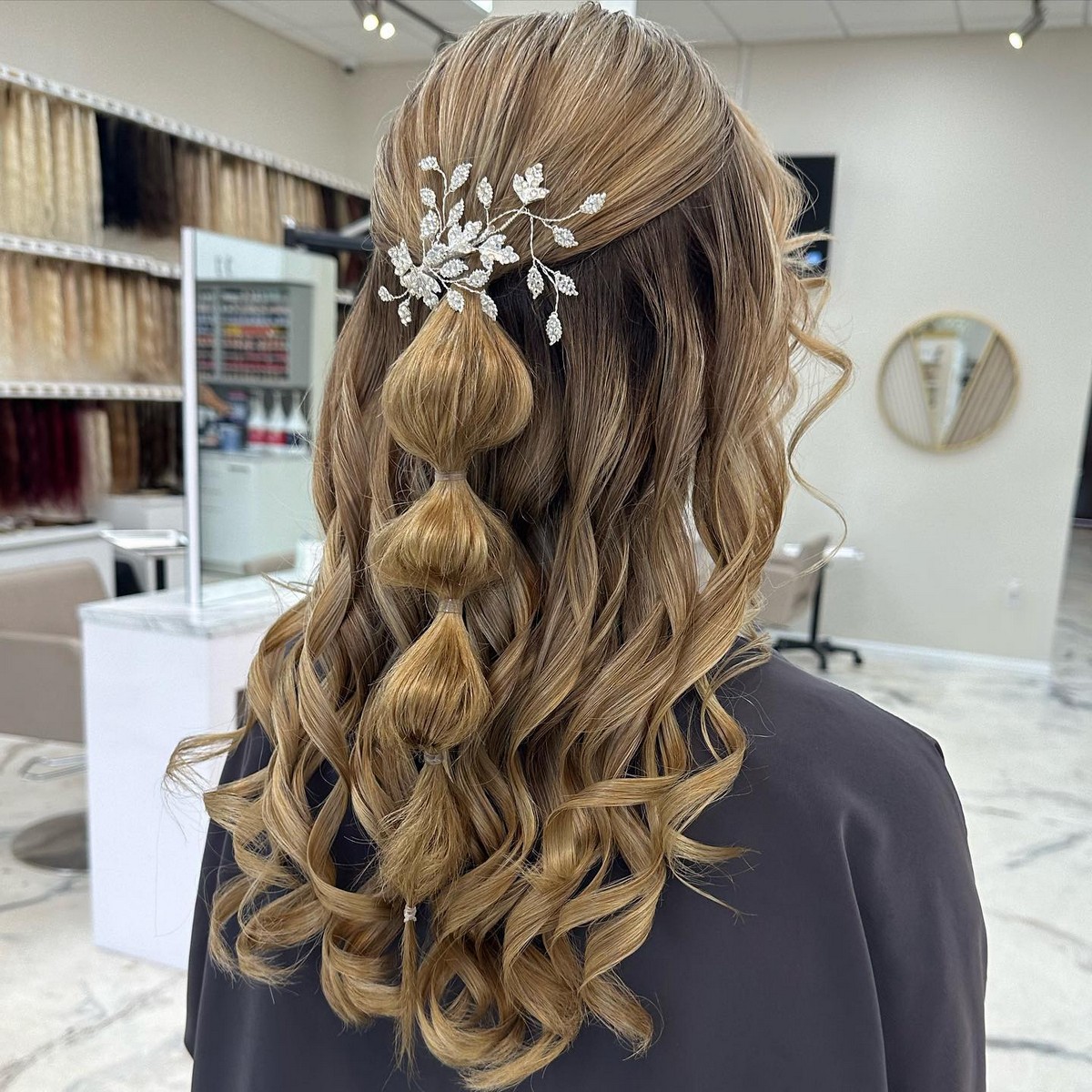 Bubble Braid Half Up Half Down