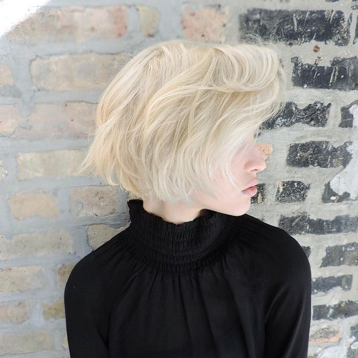 Short Blonde Bob With Soft Layering