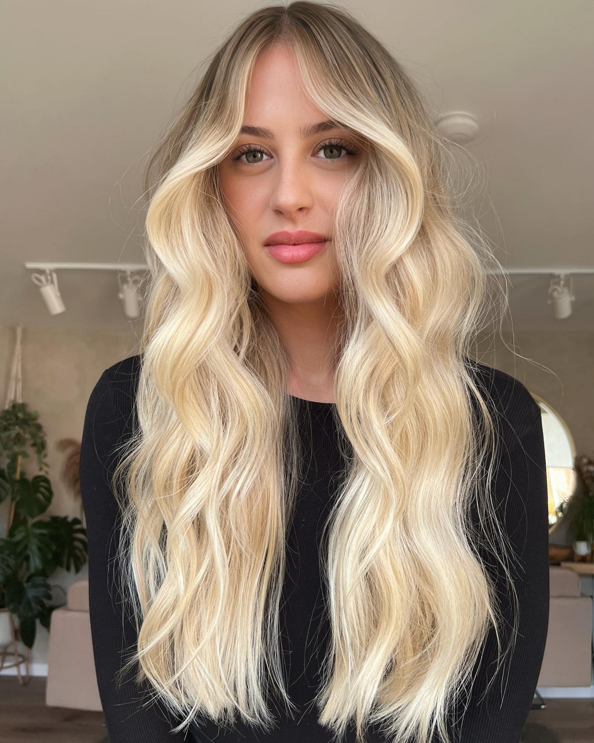 Beachy Waves With A Center Part