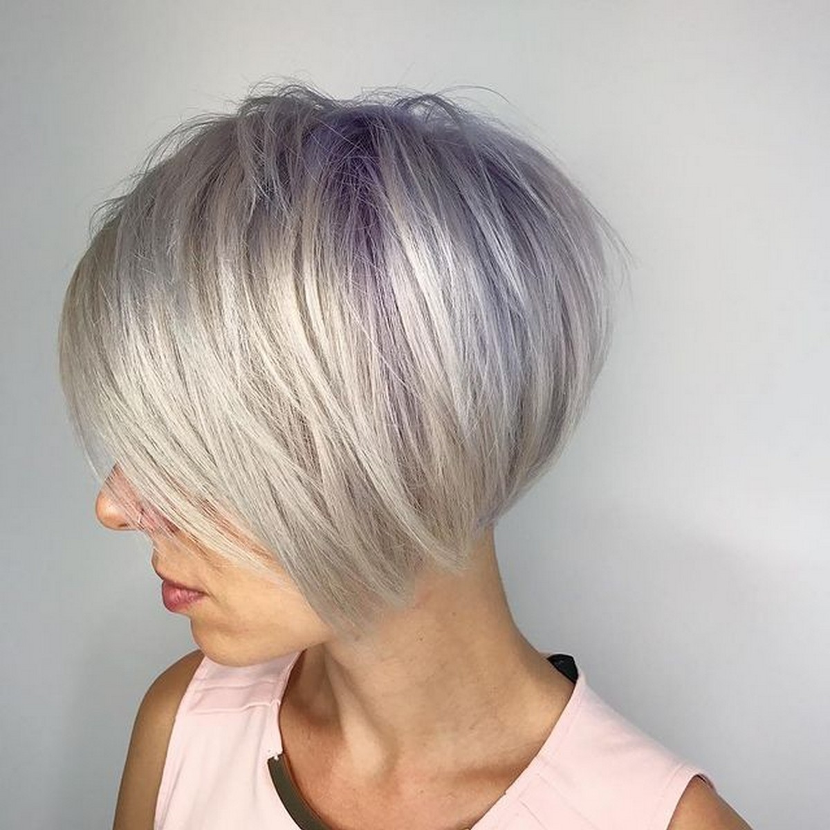 Inverted Textured Silver Bob