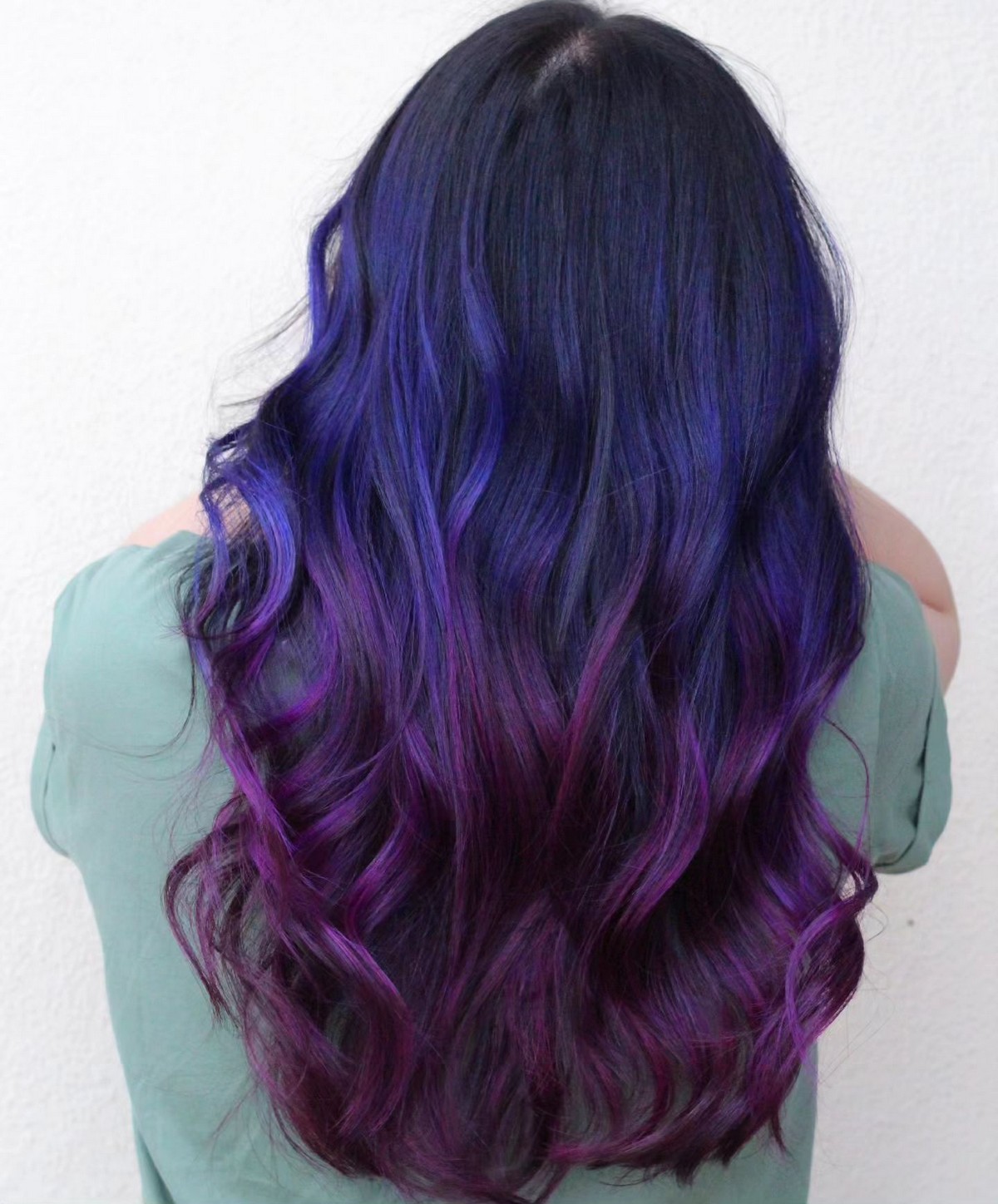Purple Wavy Hair