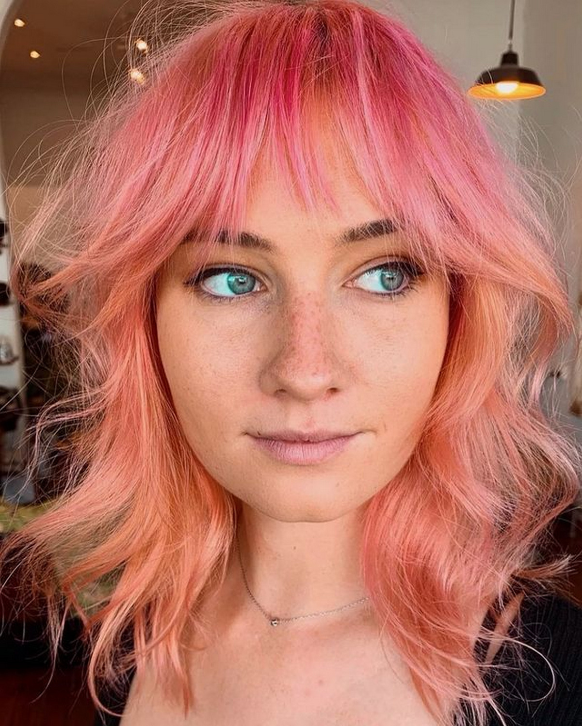 Edgy Shag Haircut with Wispy Bangs