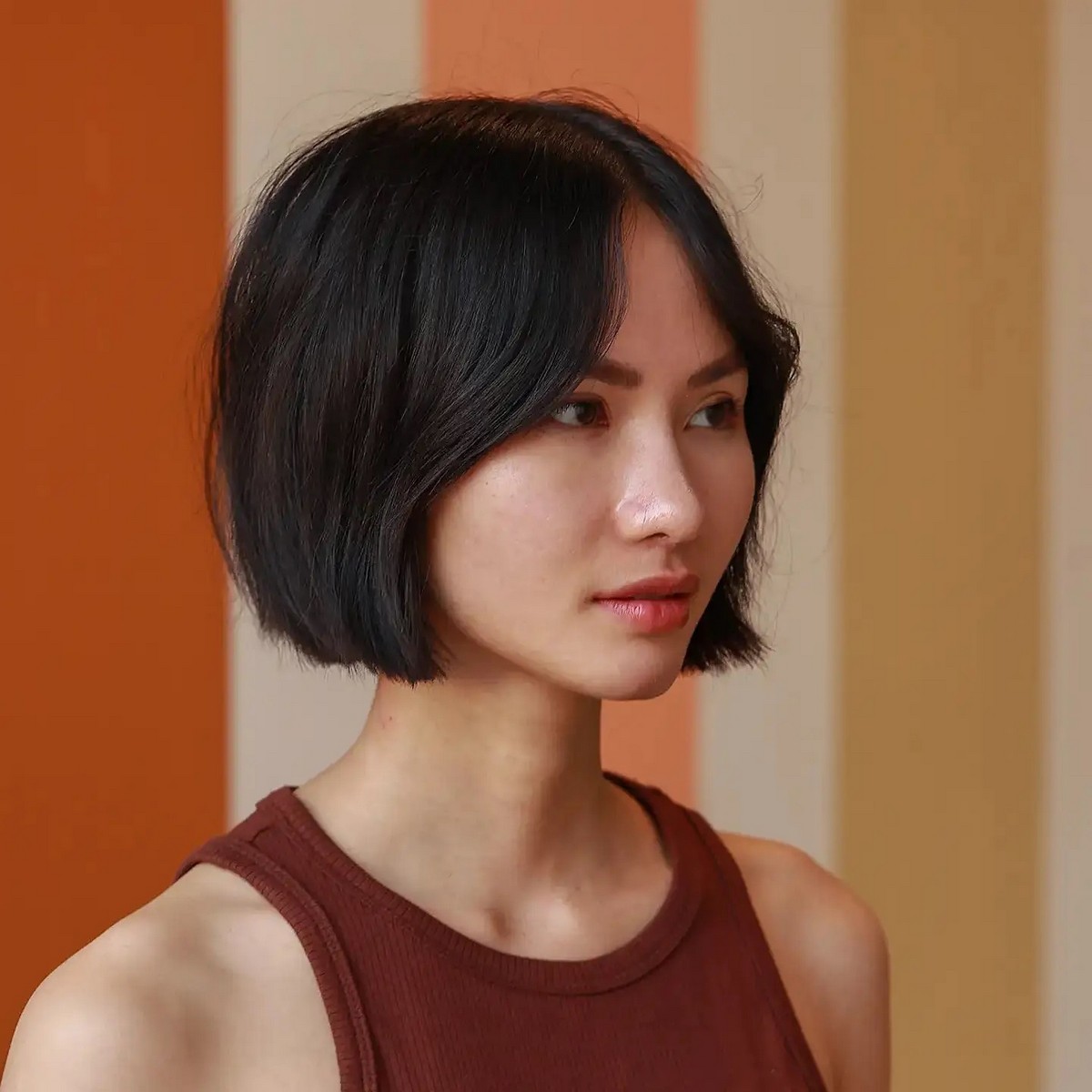 Short Bob with Middle Part