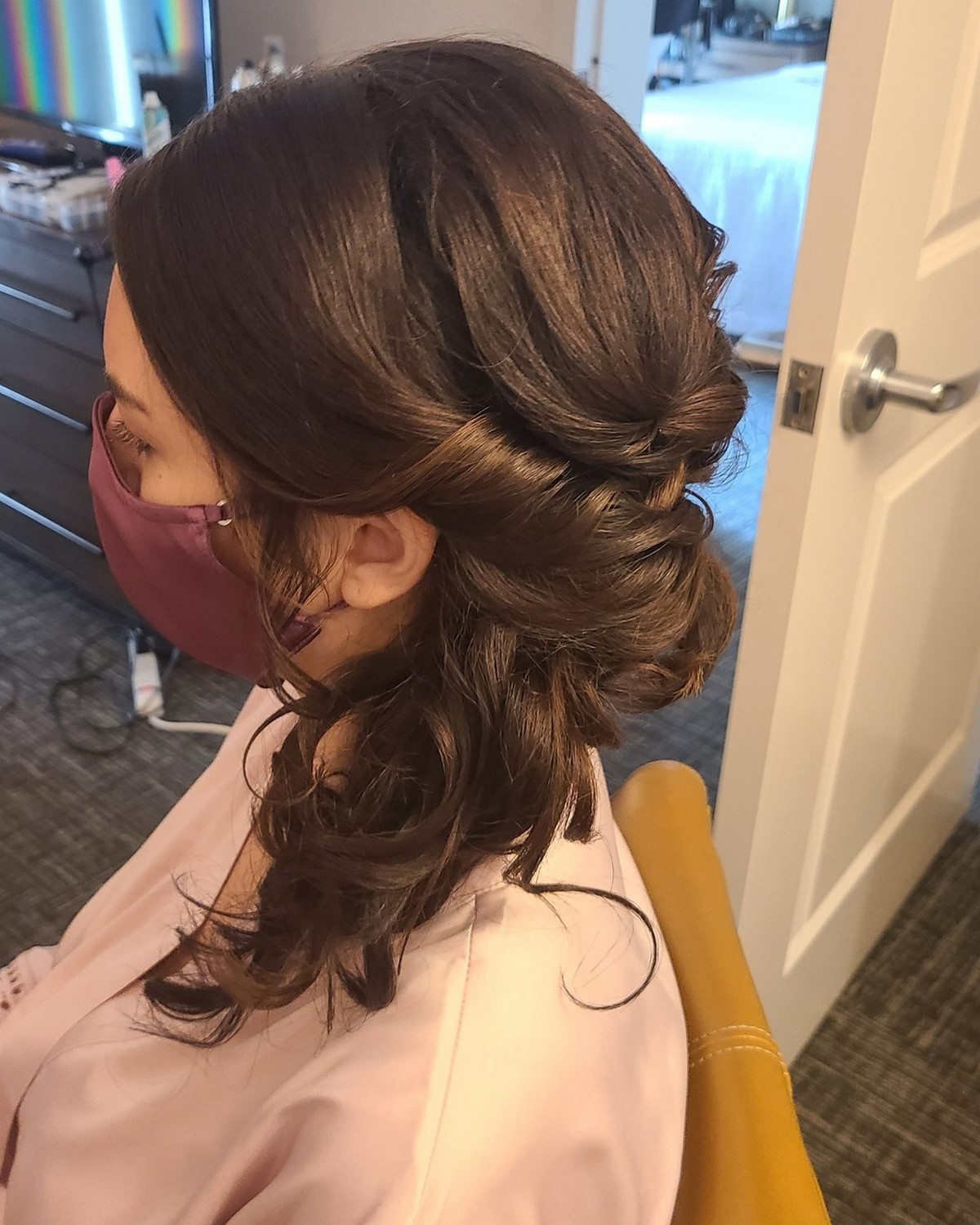 Side-Swept Updo With Twisted Detail