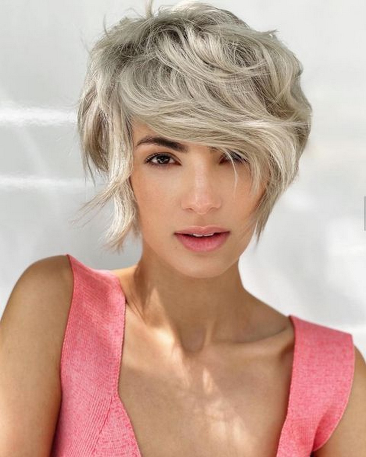 Textured Pixie With Side-Swept Bangs