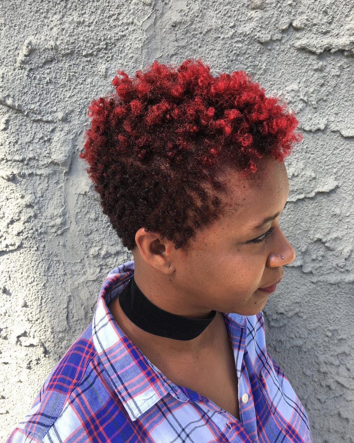 Bright Red Faux Hawk