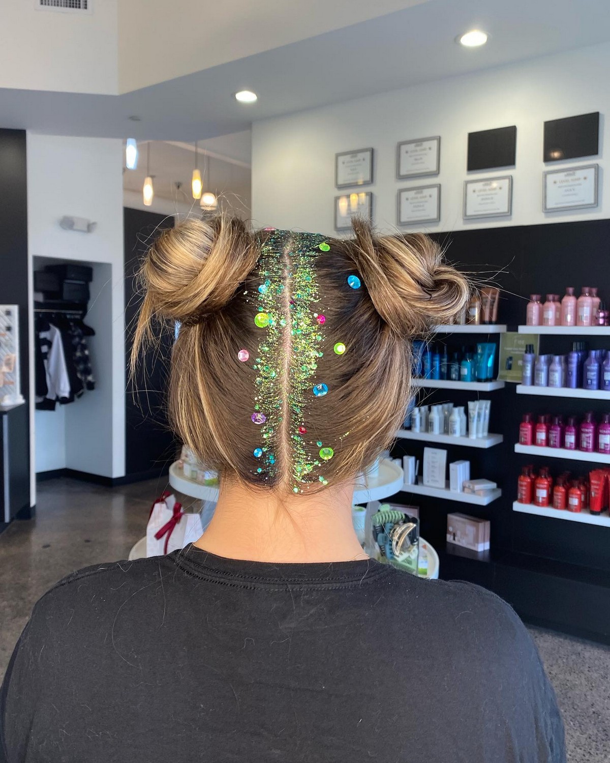 Glitter Space Buns