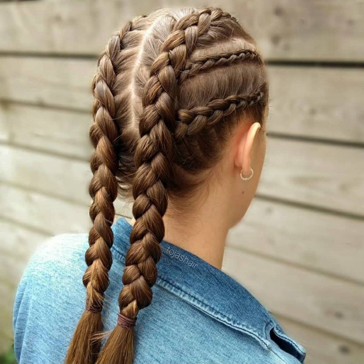 Seamless Dutch Braids Volleyball Hairstyle 