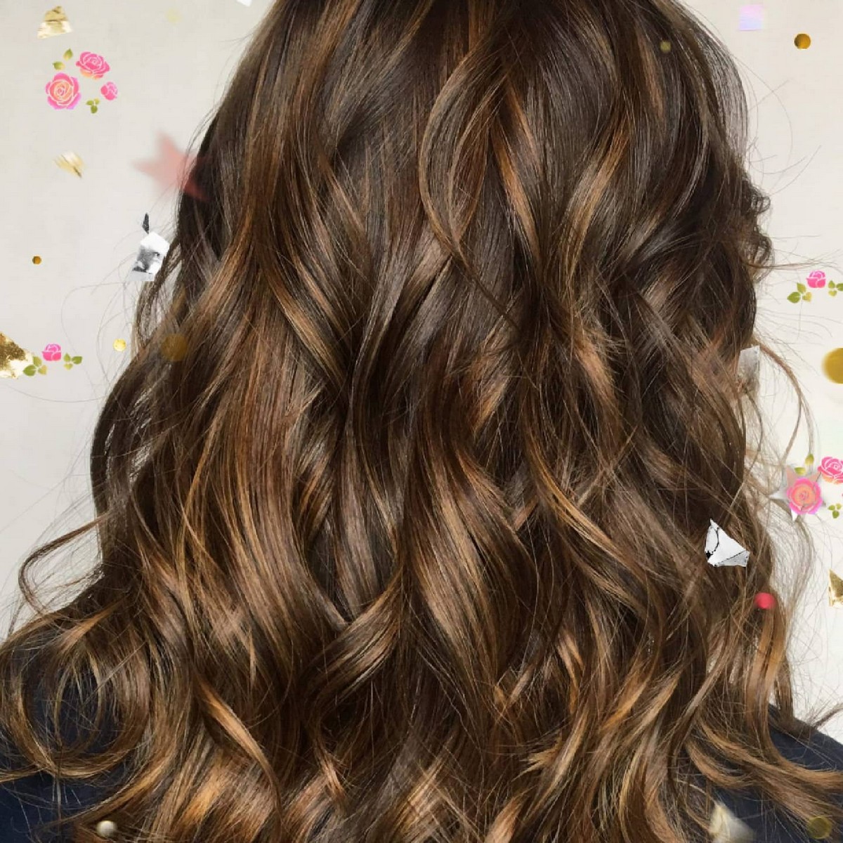 Dark Brown Hair With Walnut Highlights