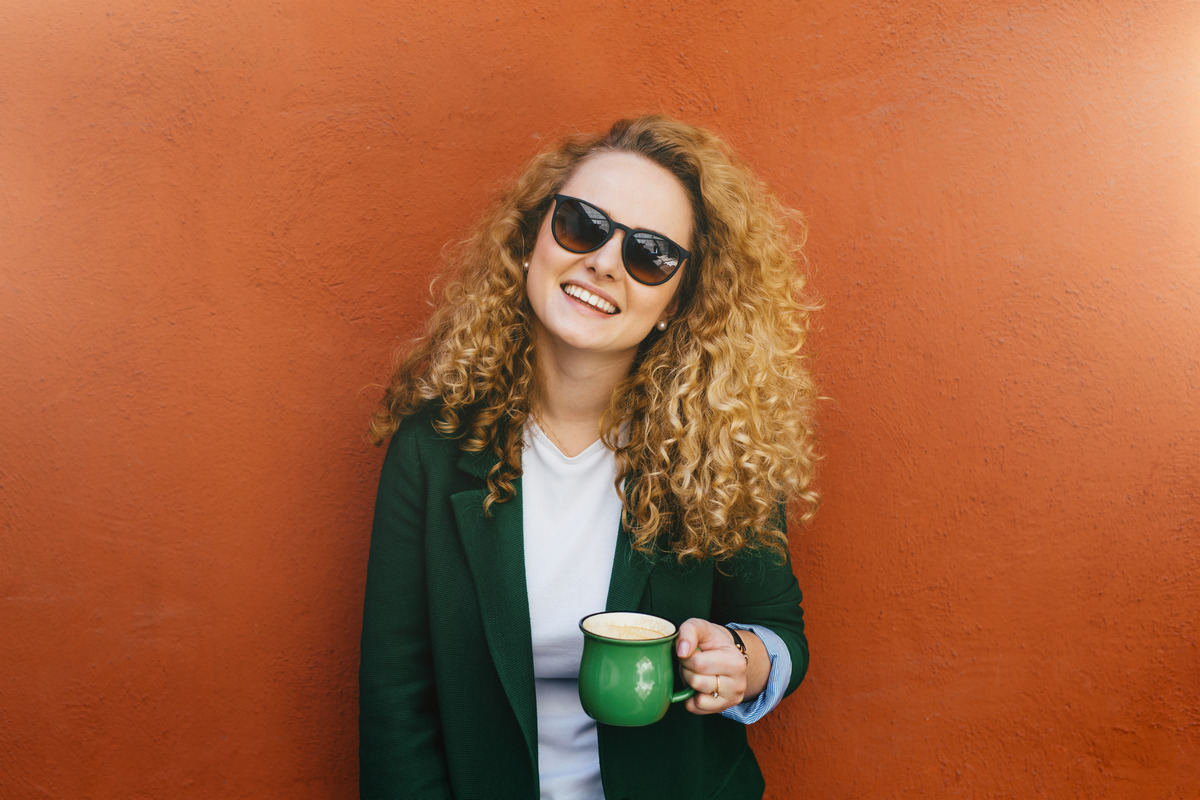 Fresh And Natural Curly Blonde Hair