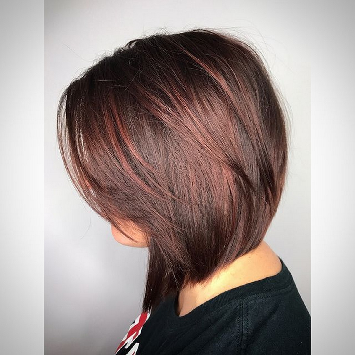 Mahogany Brown Bob With Layers