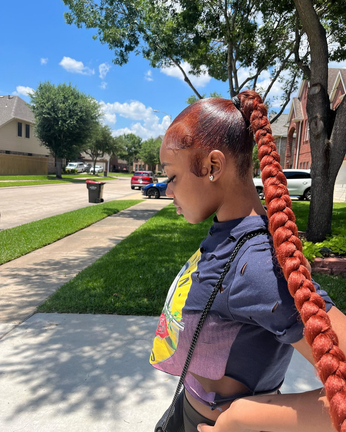 High Mid Braided Ponytail