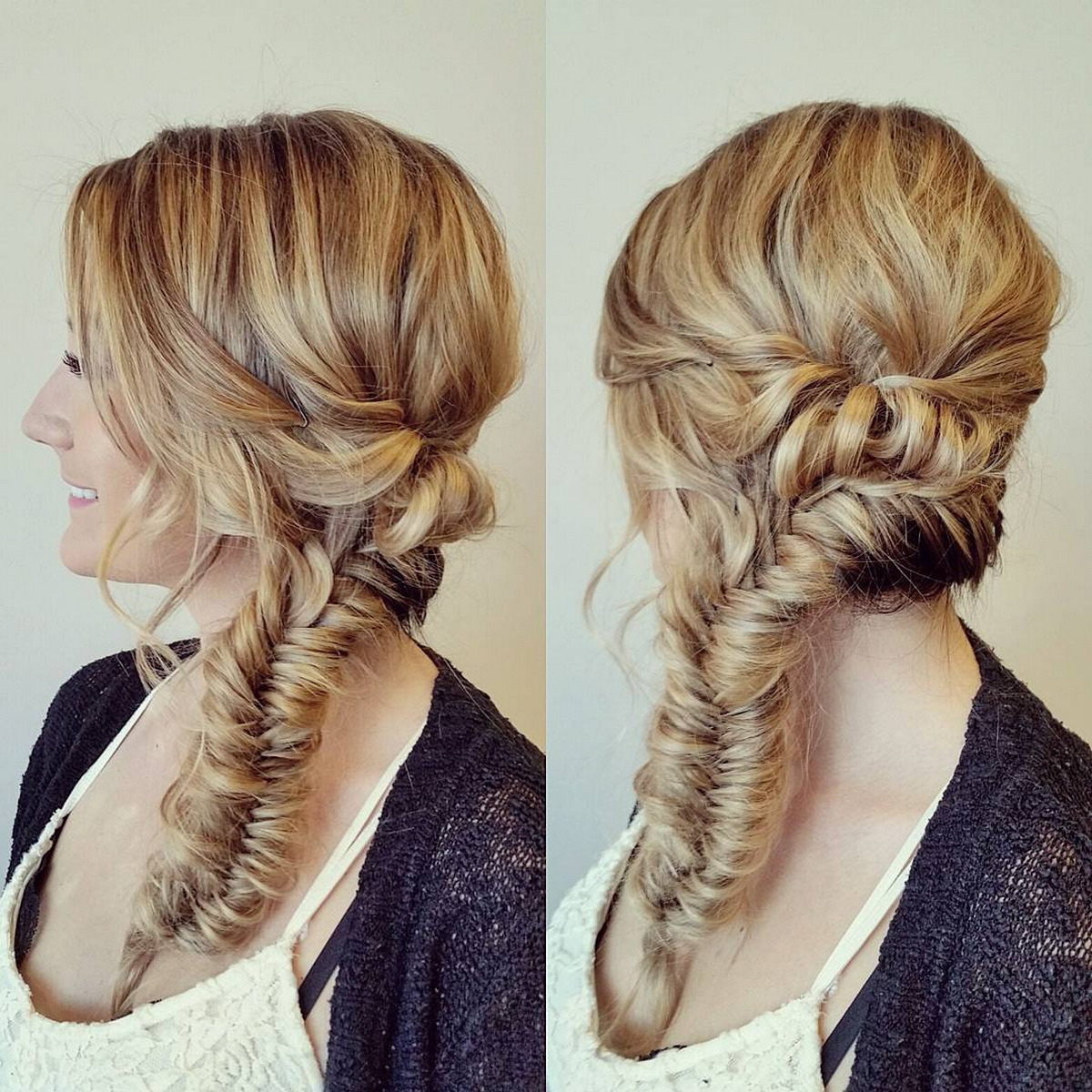 Loose Side Braid With Face-Framing Curls