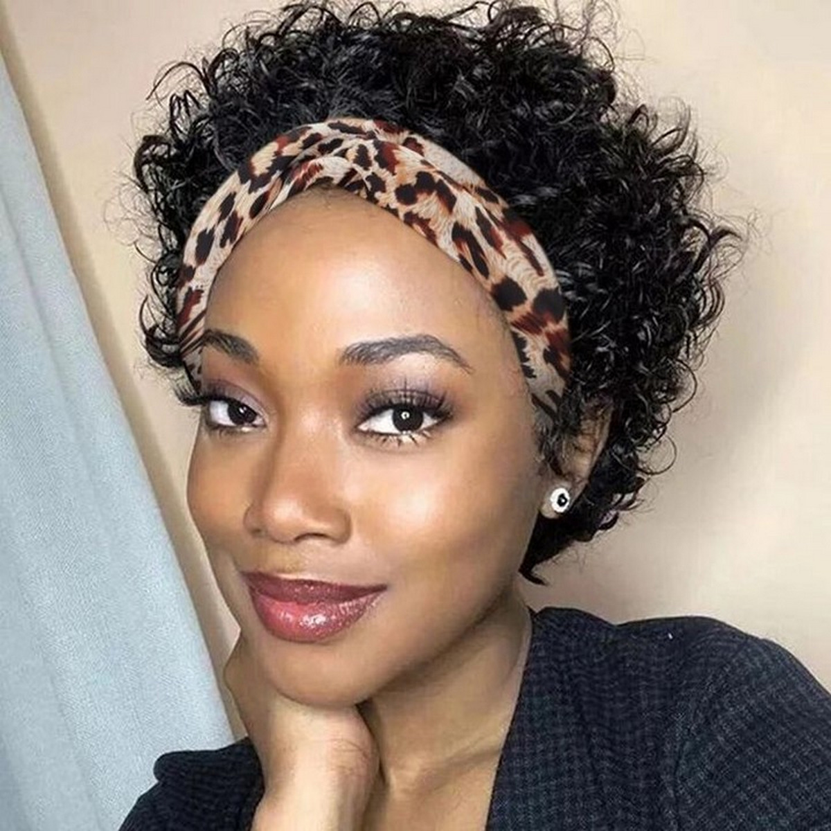 Curly Bob With Headband