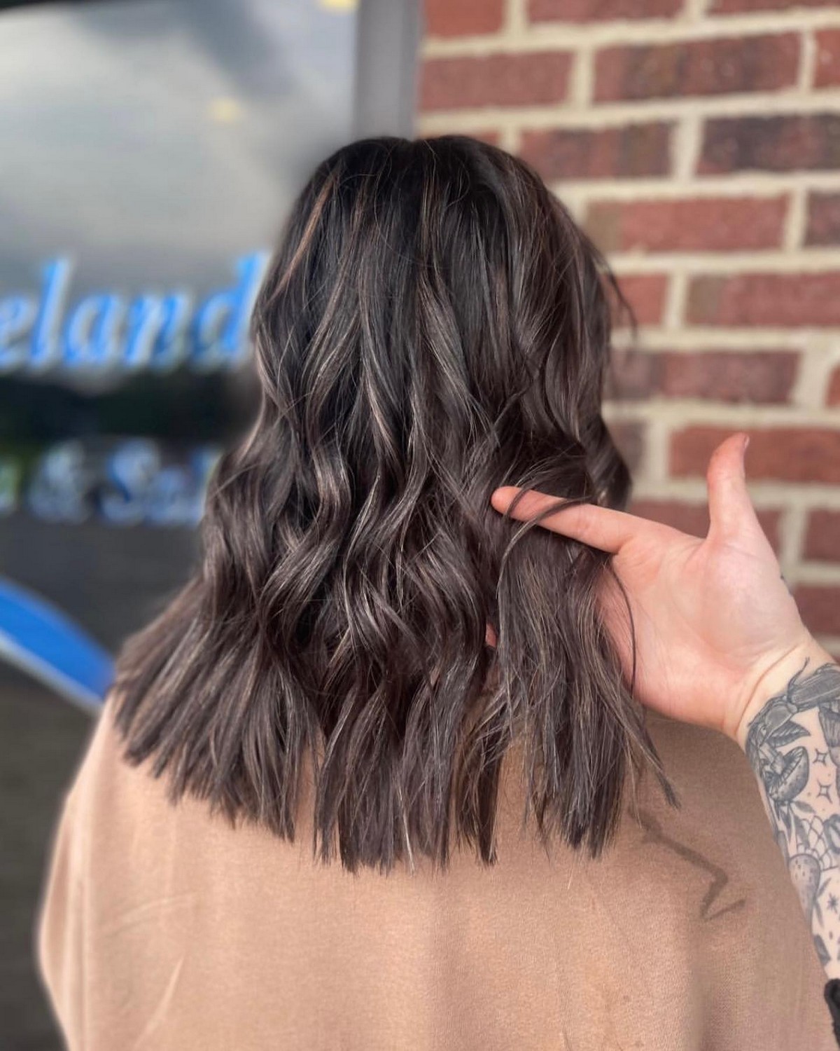 Dark Brown Hair With Silver Highlights