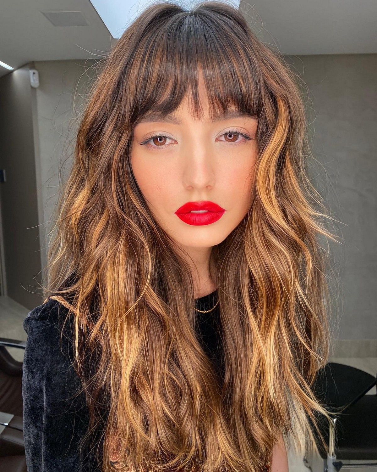 Long Layers and Bangs