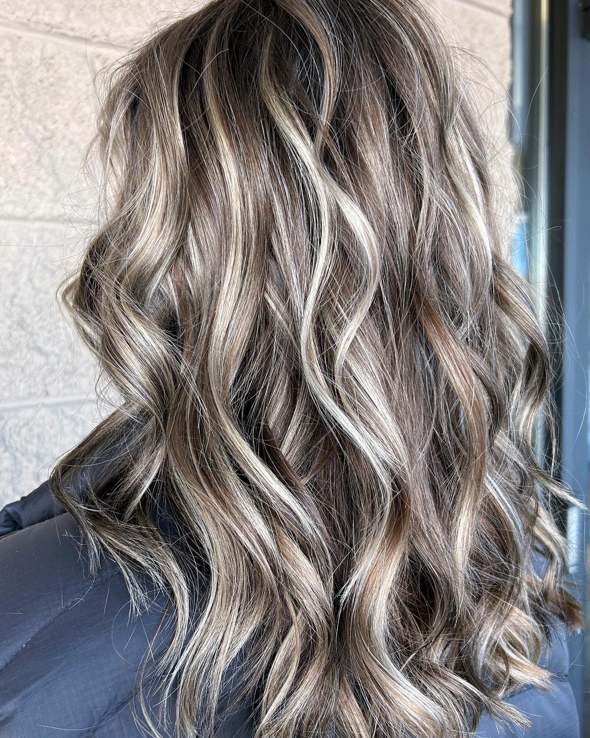 Dark Brown Hair With Icy Blonde Highlights