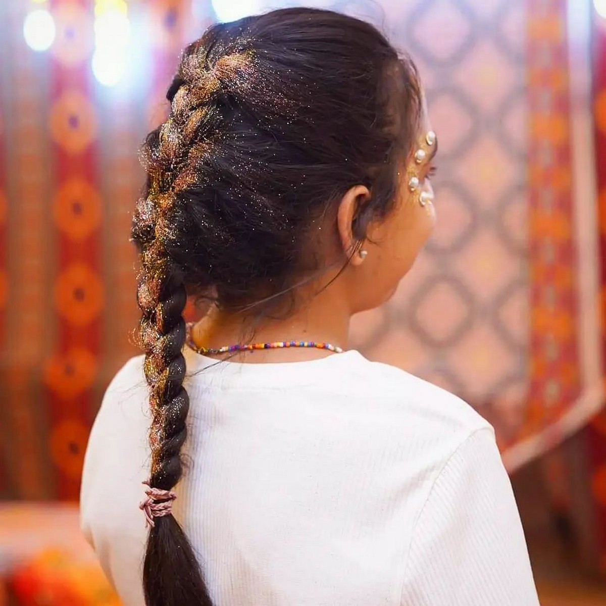 Glittery French Braid