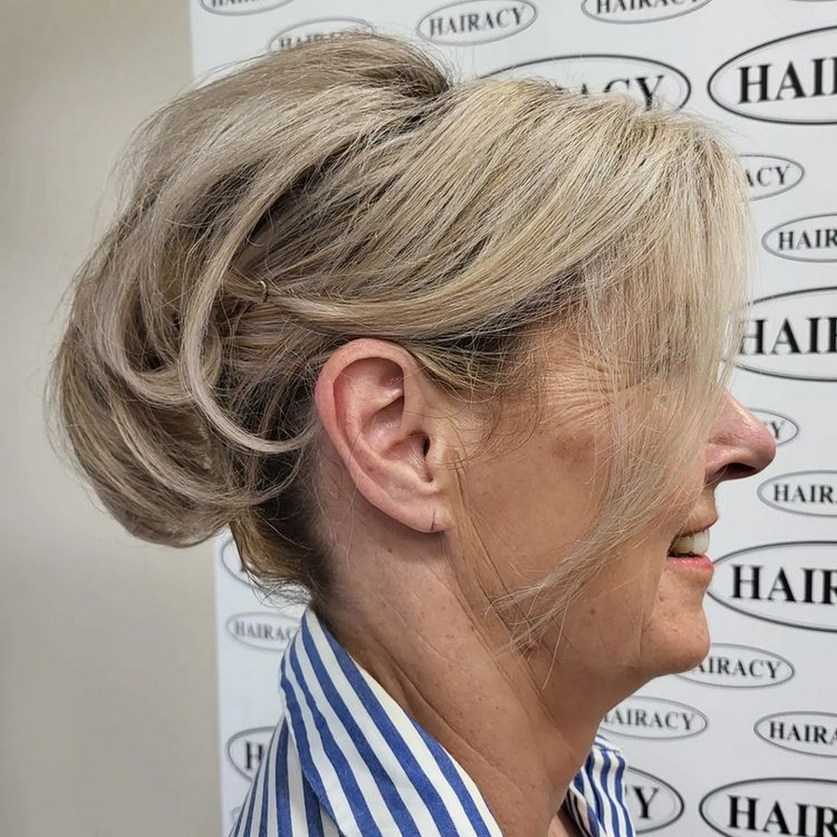 Updo With Swept Side Bang