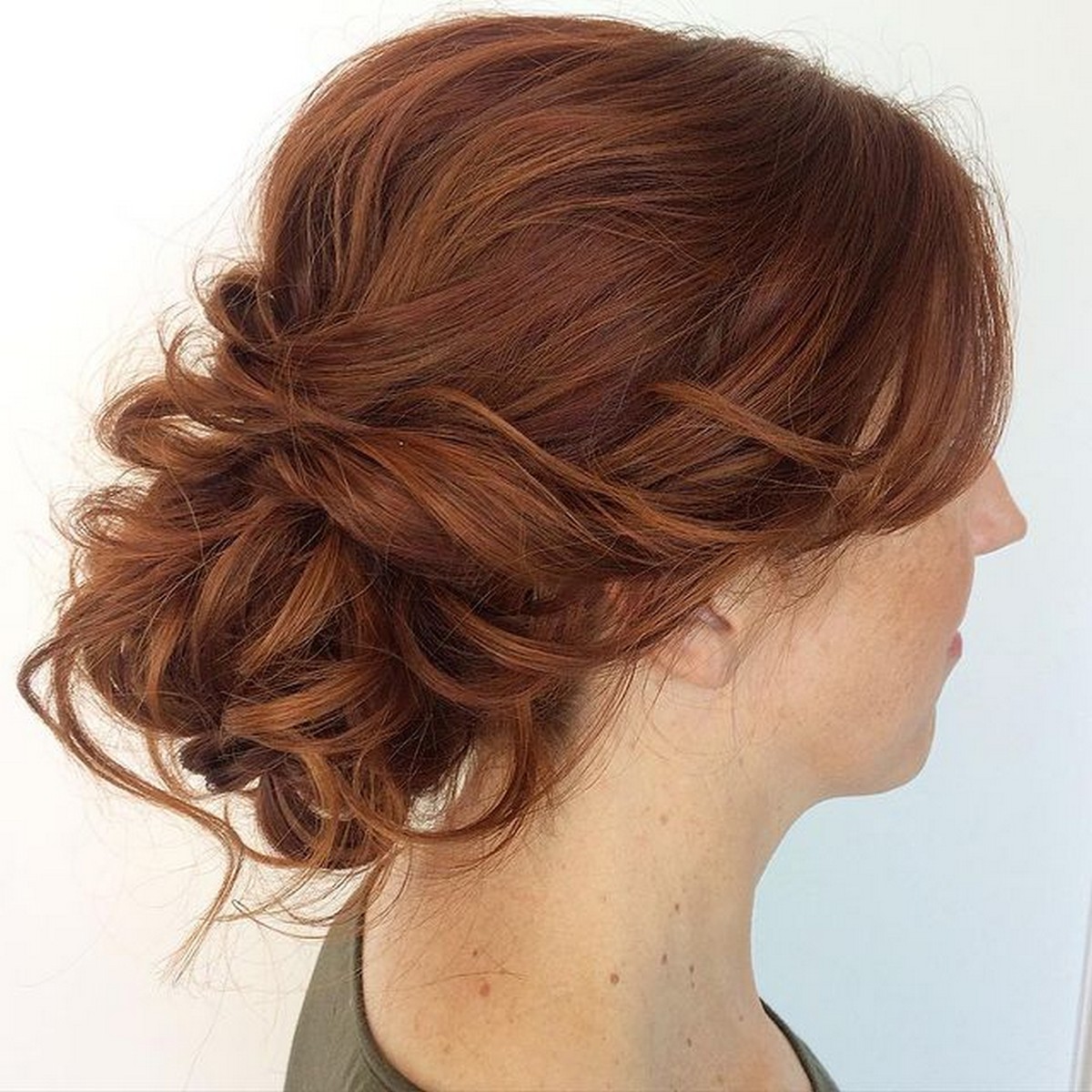 Gathered Mid-Length Updo