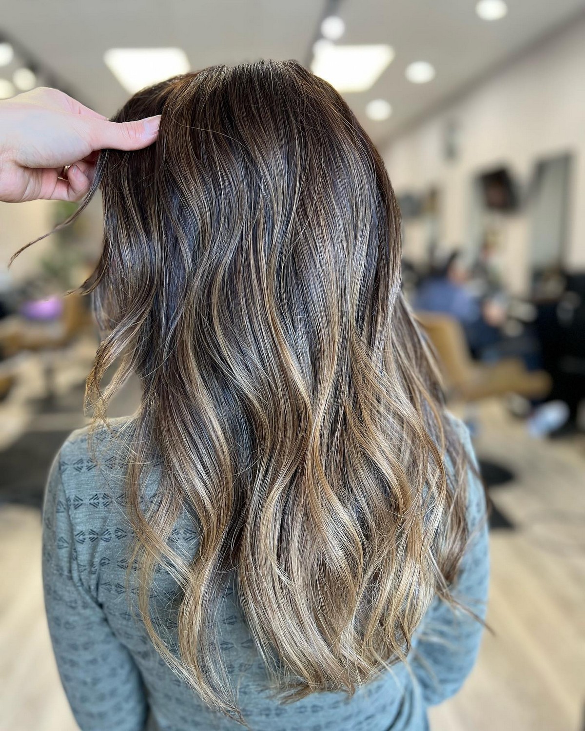 Dark Brown Hair With Sandy Blonde Highlights
