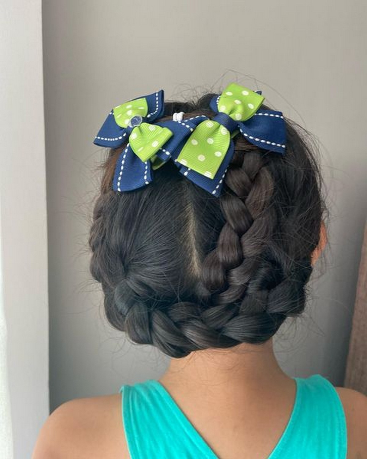 Halo Fishtail Braid Updo With Bow Summer Style