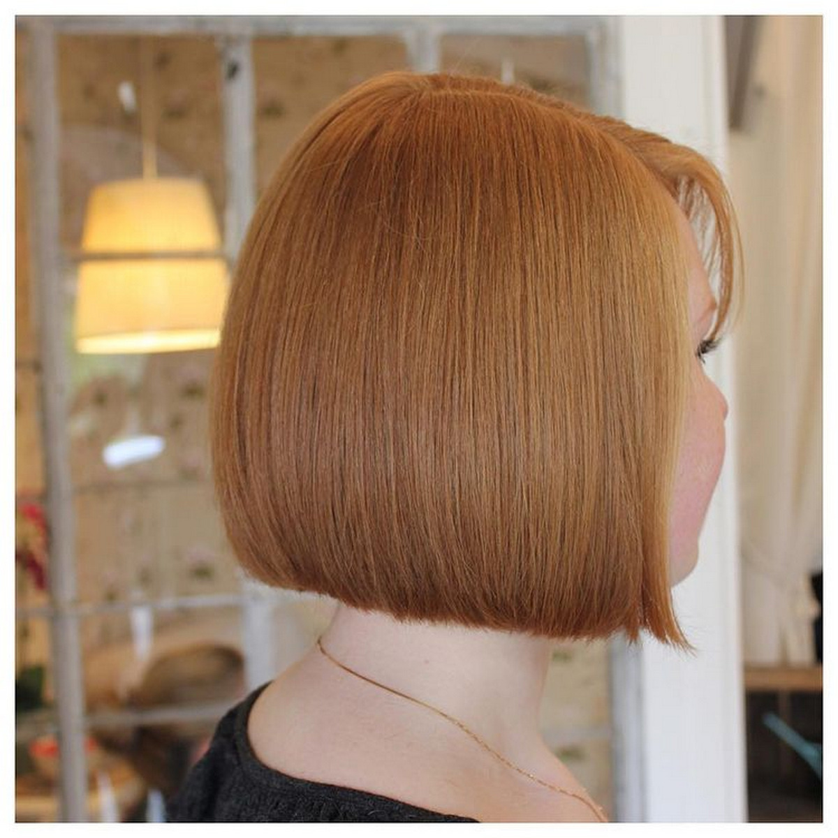 Light Red Straight Cut Hair