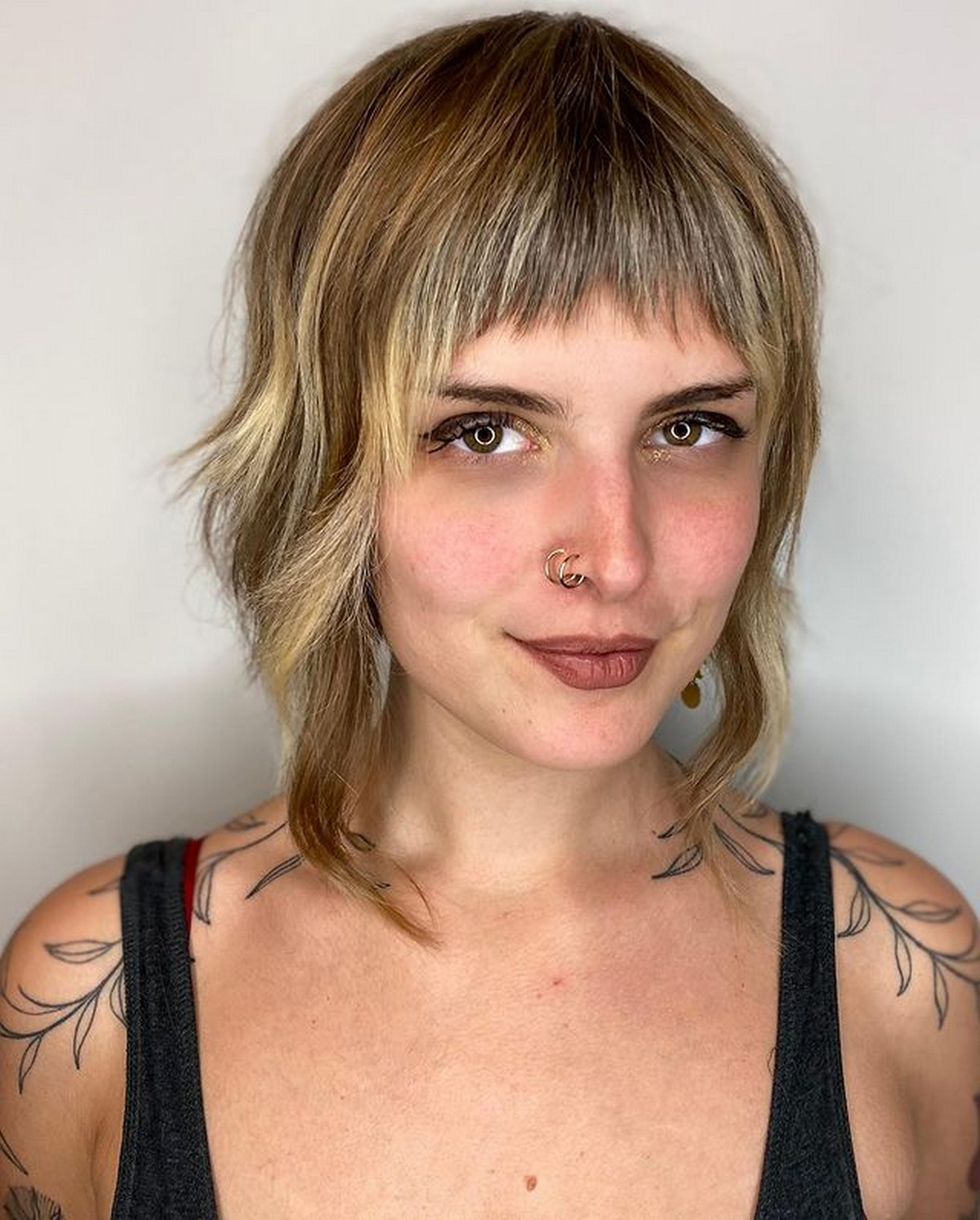 Chin-Length Shag with a Fringe