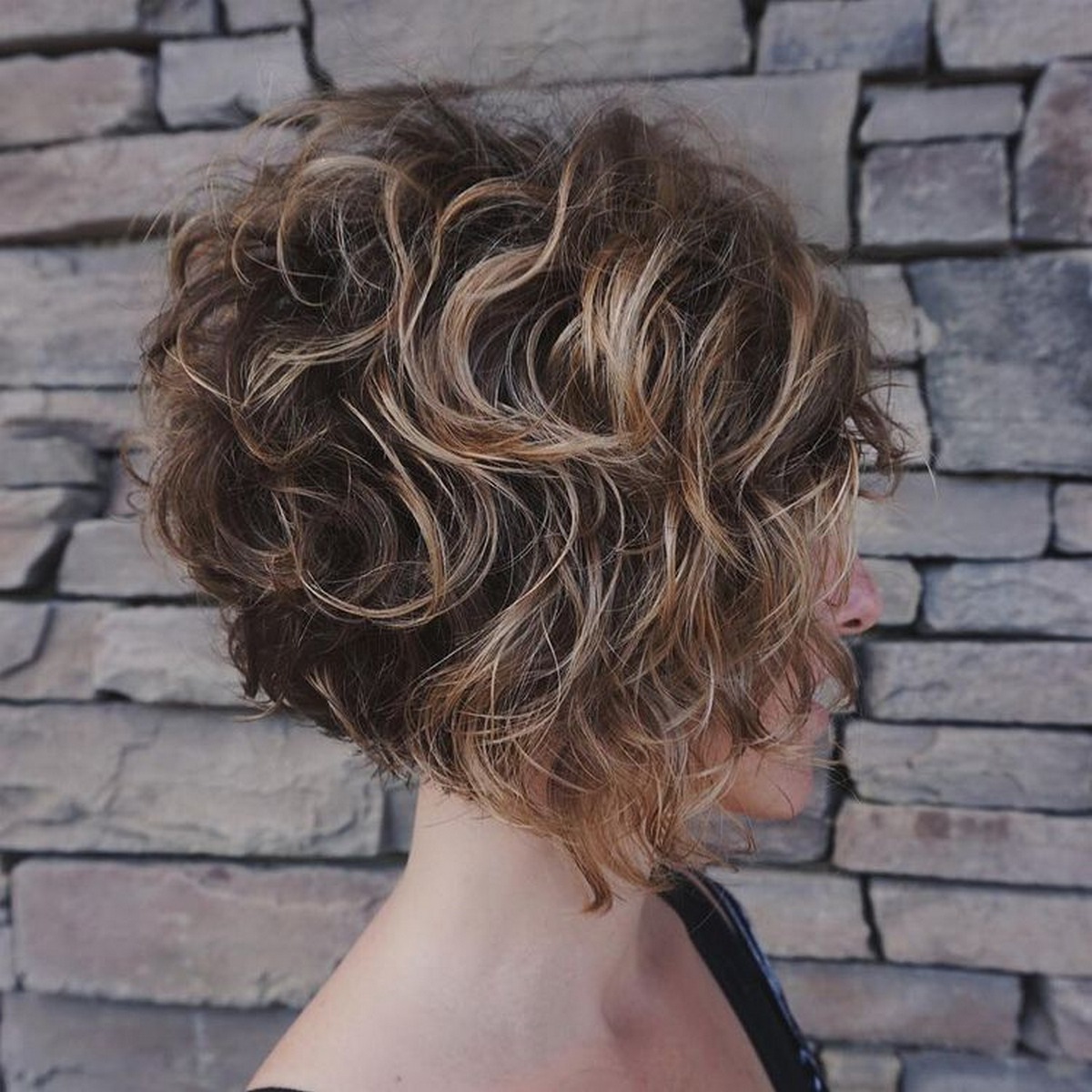 Inverted Bob With Loose Curls