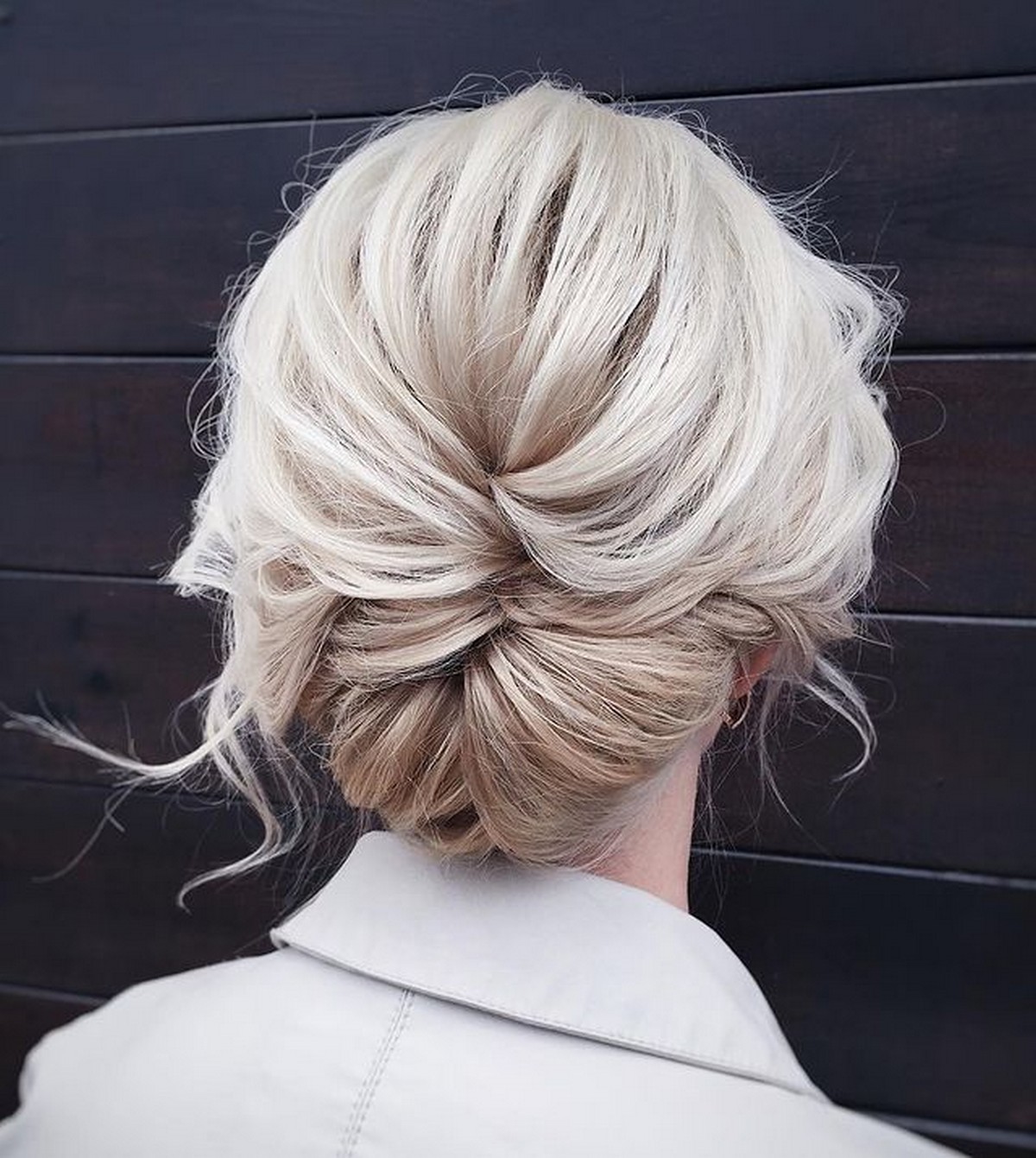 Loose Braid-to-Bun Updo