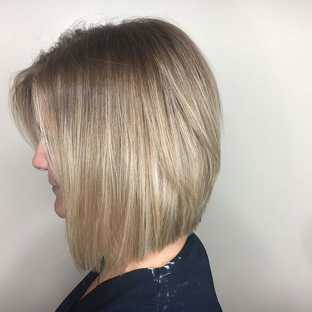 Stacked Bob With Highlights