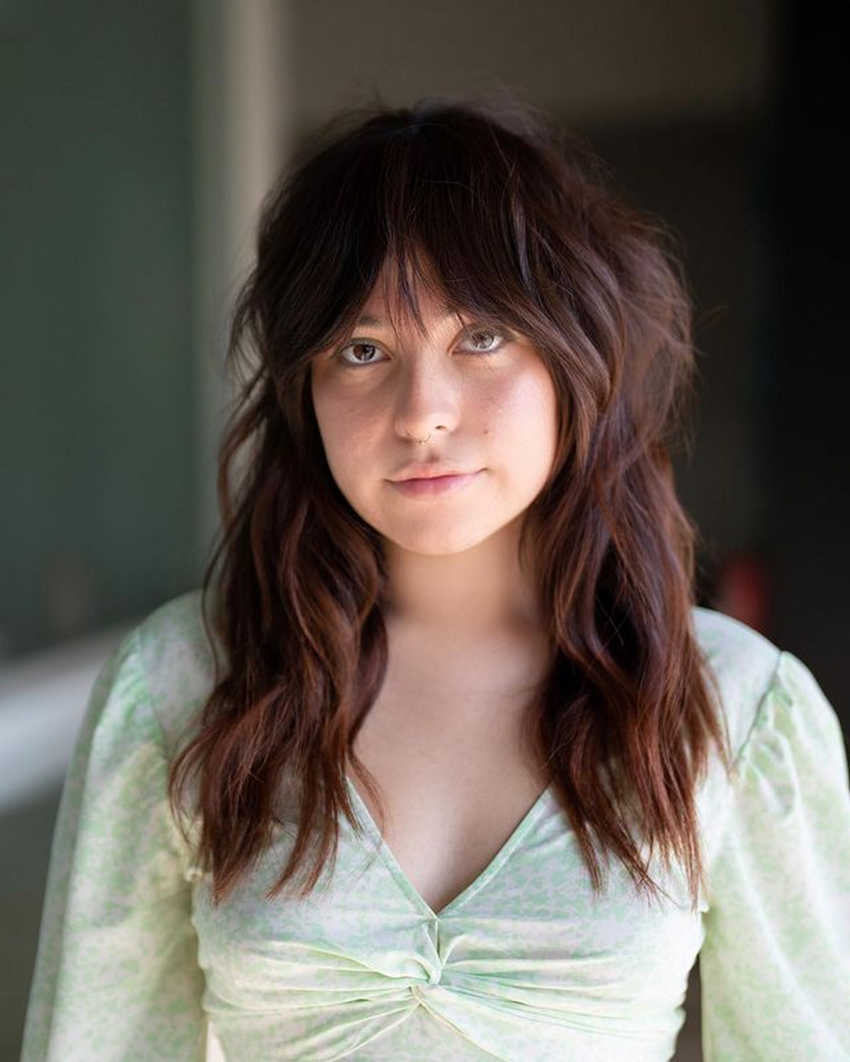 Soft Shag with Long Bangs in the Middle Part