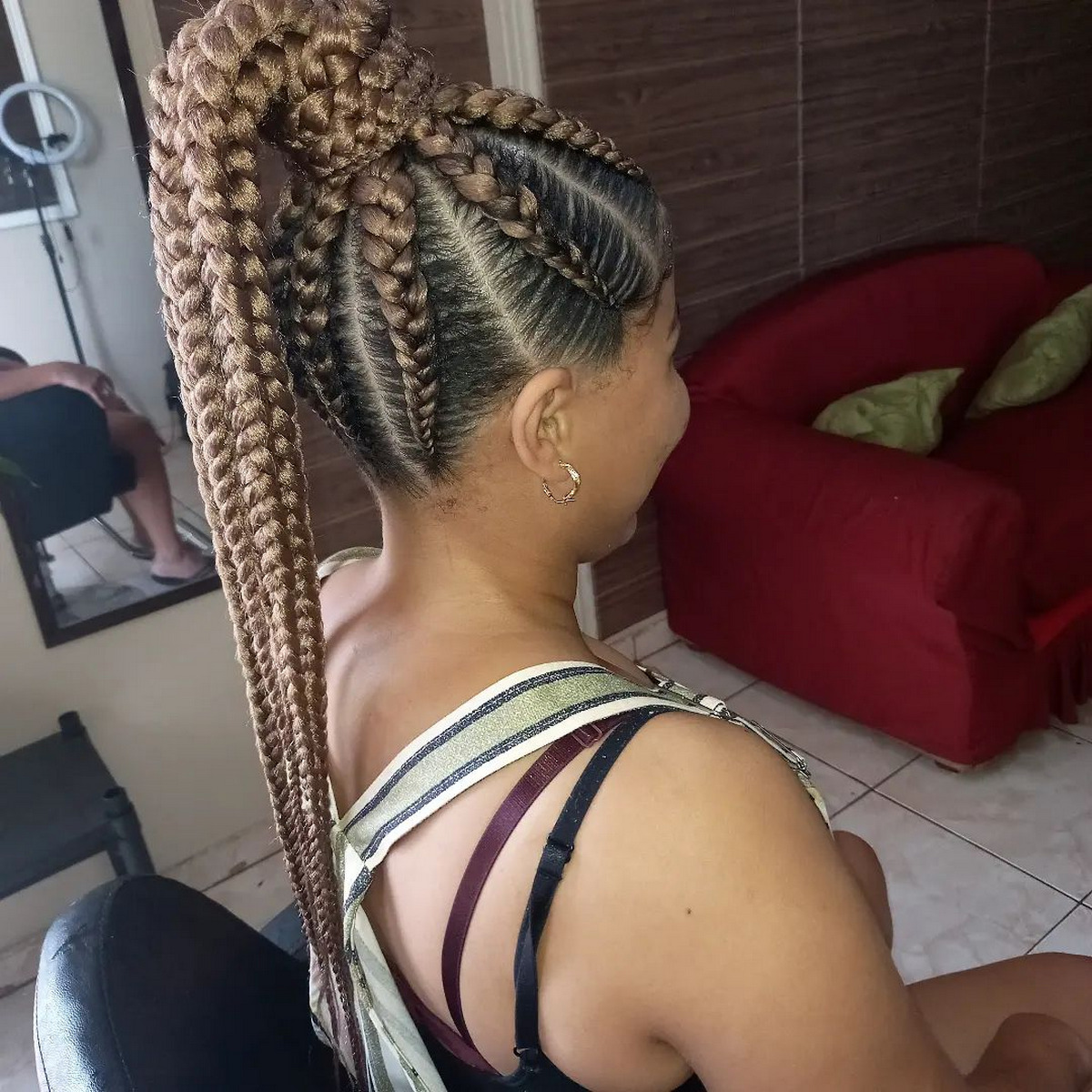 Feed In Braids with Ponytail