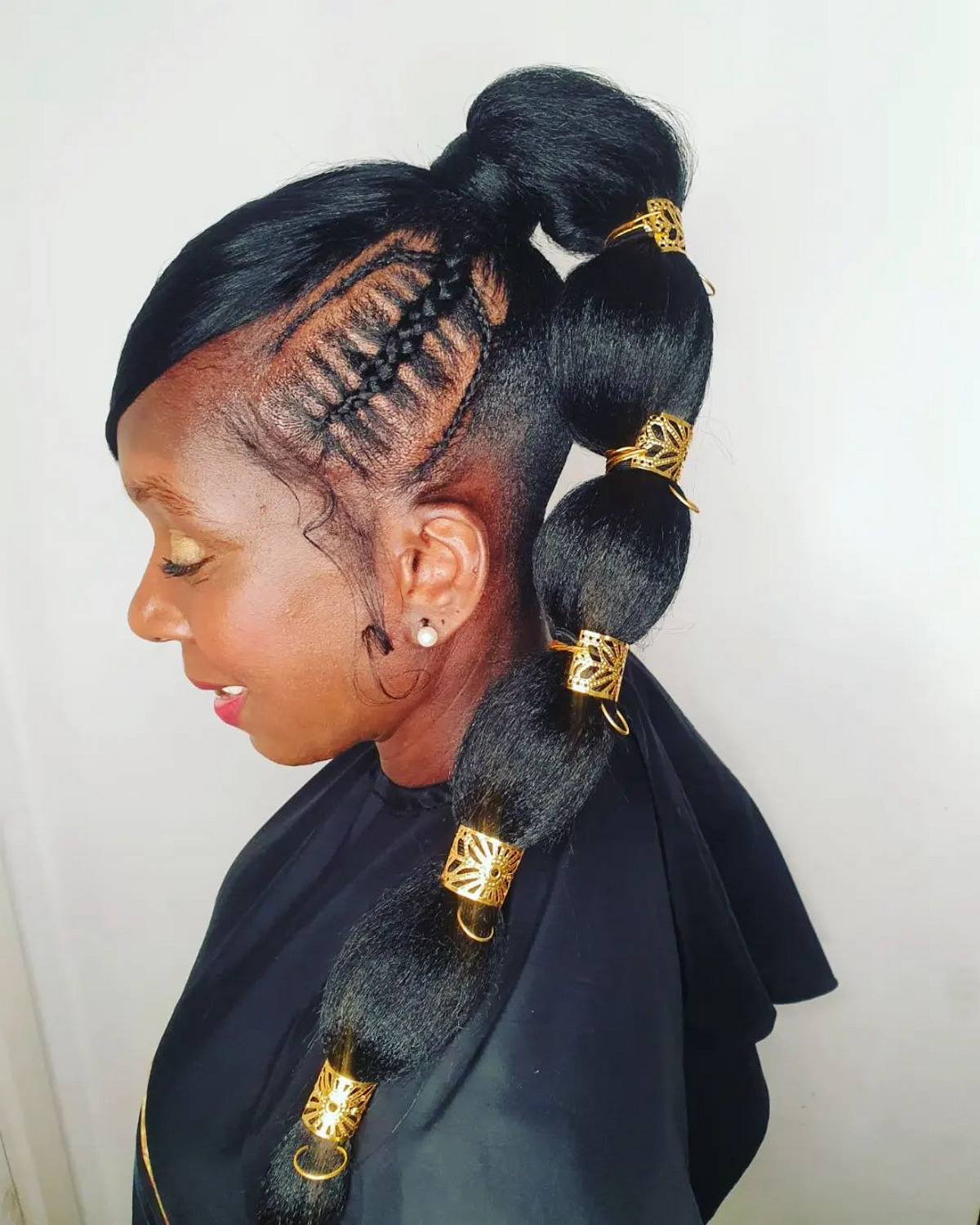 Decorated Bubble Ponytails