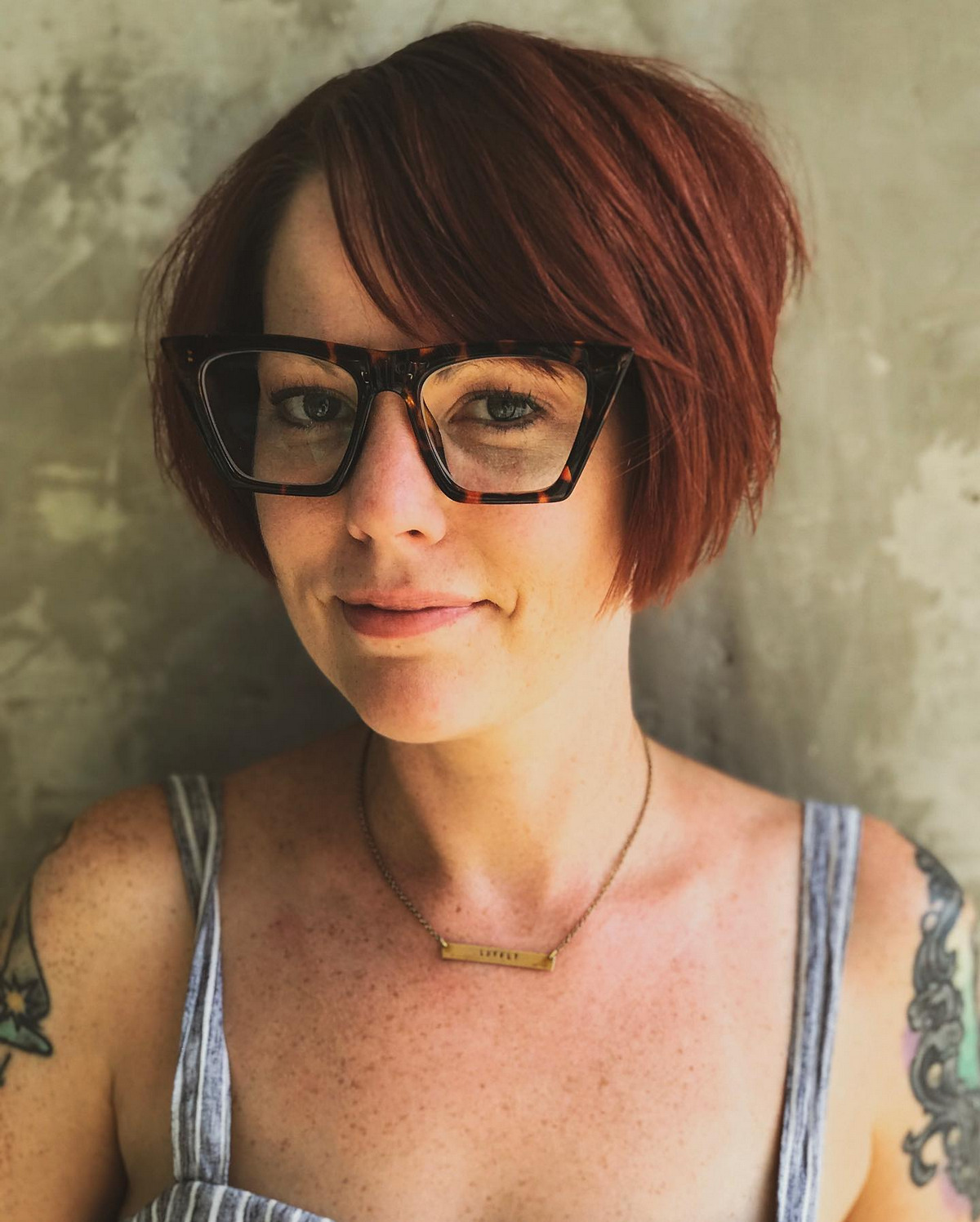 French Bob With Side Swept Bangs
