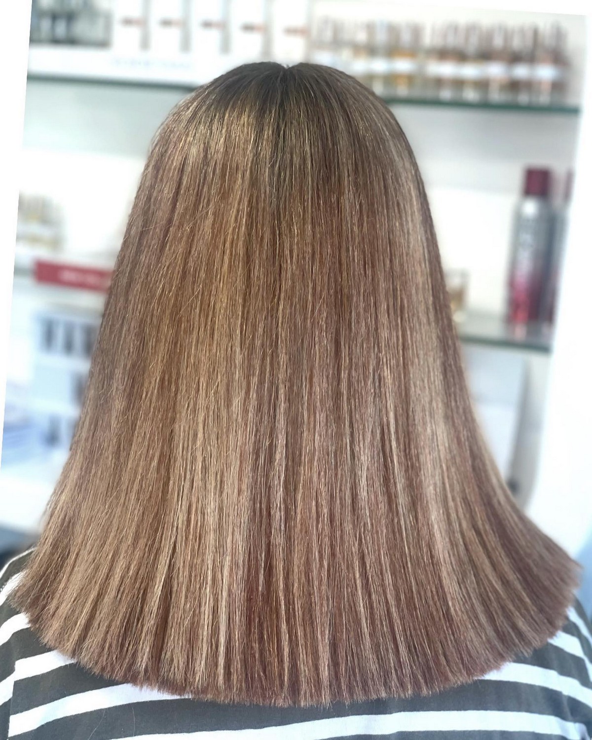Horizontal Cut Straight- Thick Hair