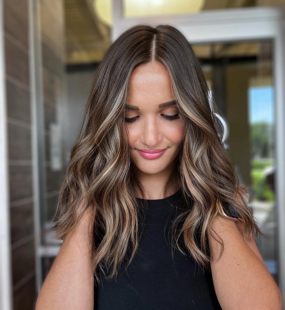 Dark Brown Hair With Subtle Highlights