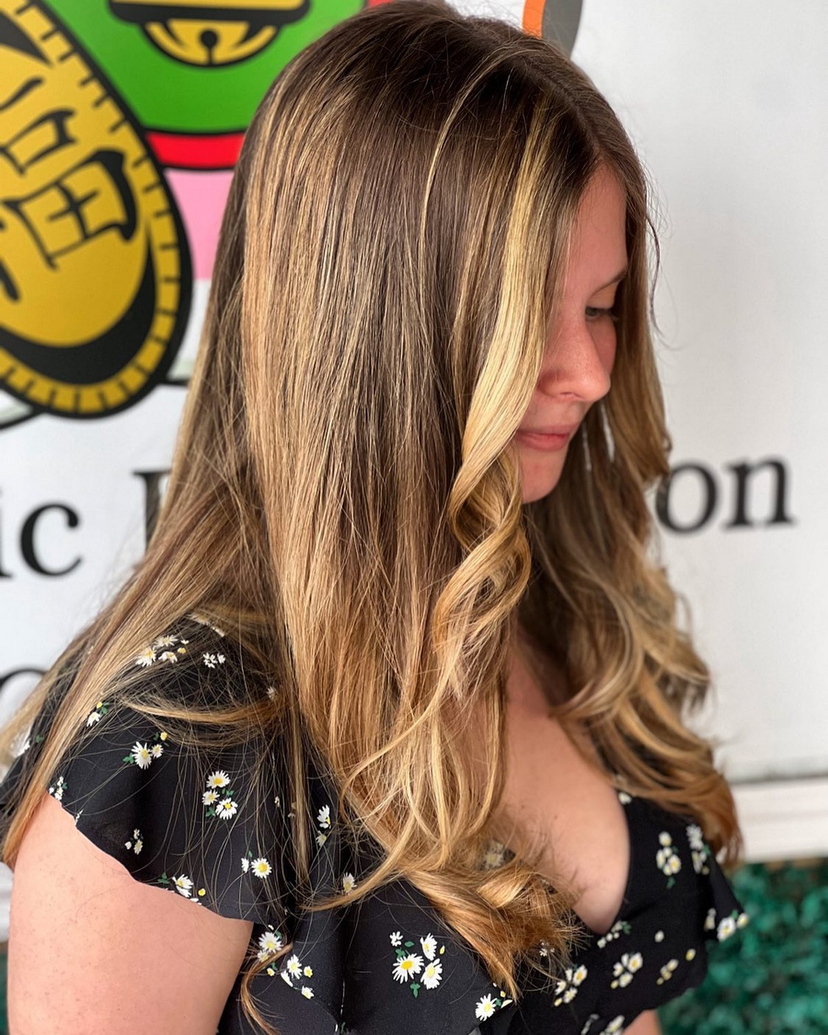 Dark Brown Hair With Golden Highlights