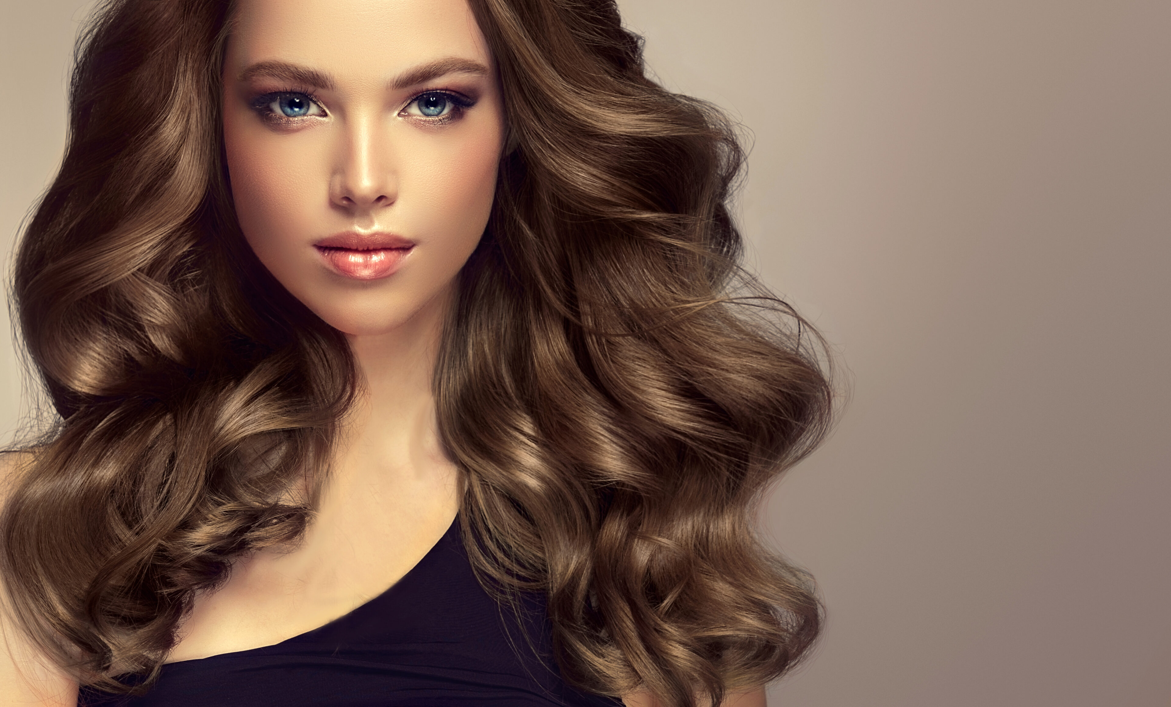 Medium, Beautifully Wavy, Shiny Dark Blond Thick Hair