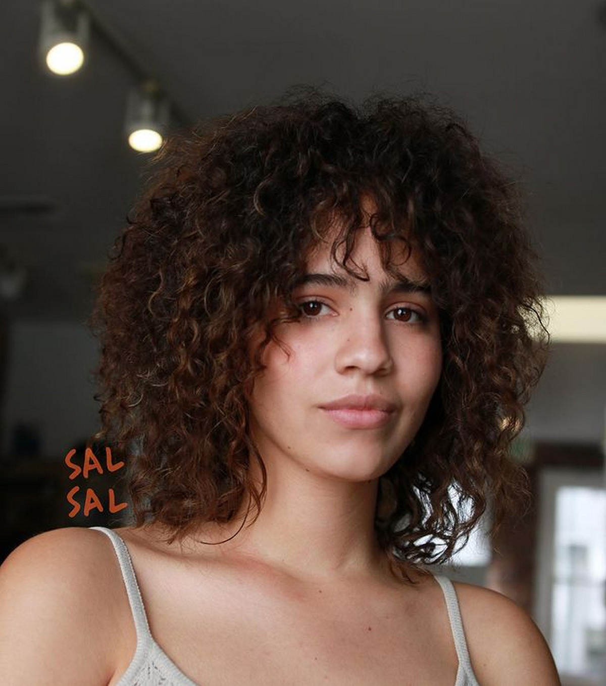 Shoulder-Length Curly Shag